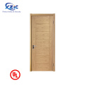 Fire proof Ash Wood Veneer Laminate HDF fire Door for commercial